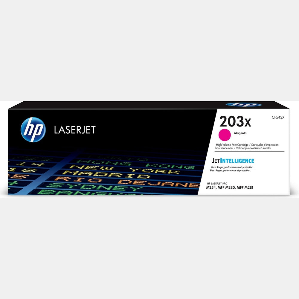 HP Toner 203X CF543X Tonerkartusche Magenta Hohe Ergiebigkeit für Original HP LaserJet Drucker
