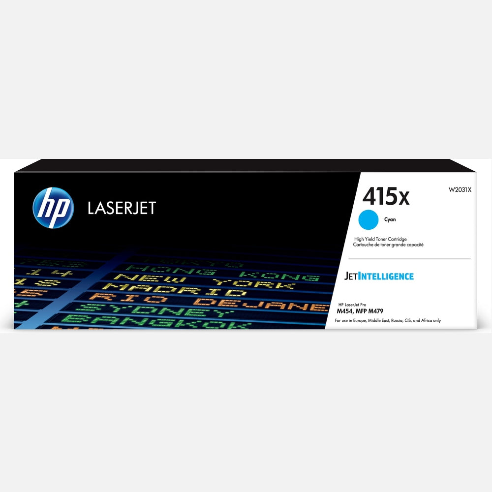 HP Toner 415X Tonerkartusche Cyan für Original HP Color LaserJet Pro M454 Drucker
