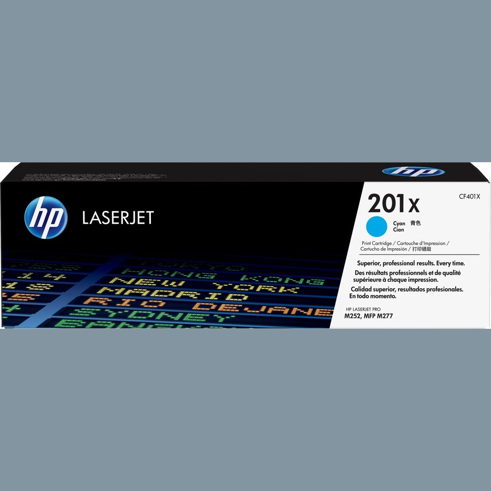 HP Toner 201X CF401X Tonerkartusche Cyan XL für Original HP Color LaserJet