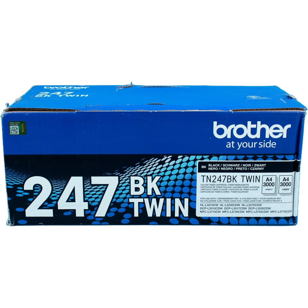 Brother Toner TN247BK TWIN Tonerkartusche Schwarz für Original Brother Laserdrucker (2er-Set)