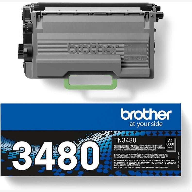 Brother Toner TN3480 Tonerkartusche Schwarz für Original Brother Laserdrucker